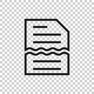 Document error icon in flat style. Broken report vector illustration on white Stock Illustration