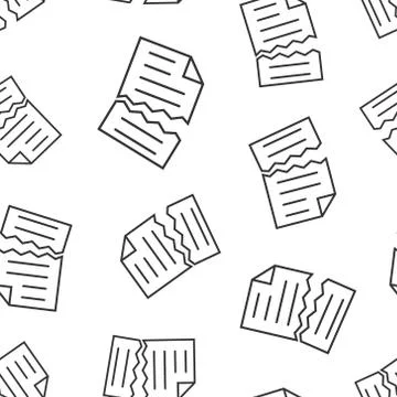 Document error icon in flat style. Broken report vector illustration on white Stock Illustration