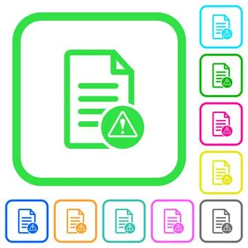 Document error vivid colored flat icons イラスト素材