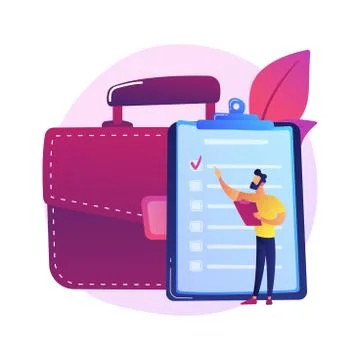 Document evaluation vector concept metaphor Illustrazione stock