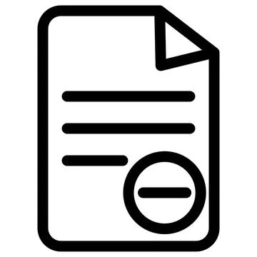 Document exam with a negative grade icon symbol - Exam grade Ilustración de archivo