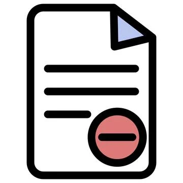 Document exam with a negative grade icon symbol - Exam grade イラスト素材