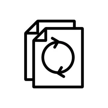 Document exchange icon vector. Isolated contour symbol illustration Stockillustratie