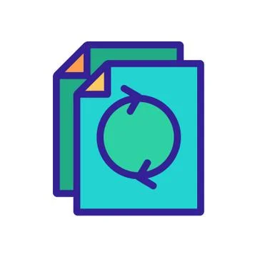 Document exchange icon vector. Isolated contour symbol illustration Illustrazione stock