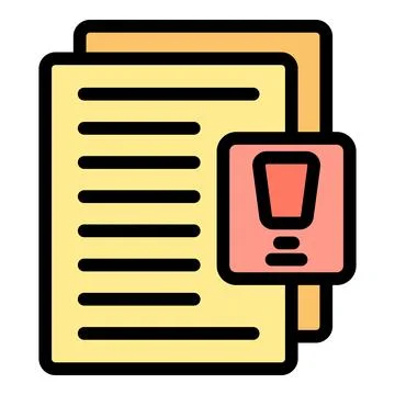 Document with exclamation mark icon representing urgent task 库存插图