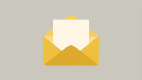 Document exit from open message motion graphics Stock Footage 321615636