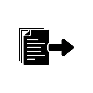 Document Export and Data Flow Icon Stock Illustration