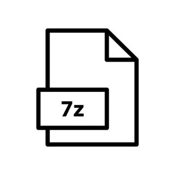 Document, extension, file, format icon 7z icon symbol Illustration Design Stock Illustration