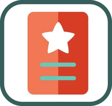Document favorite star icon for file Stock Illustration