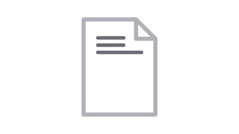 Document featuring a clock icon, symbolizing time management or scheduling. Stock Footage 335011936