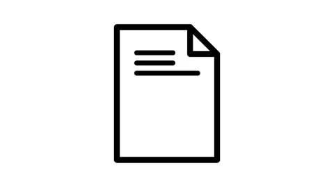 Document featuring a clock icon, symbolizing time management or scheduling. Stock Footage 335012250