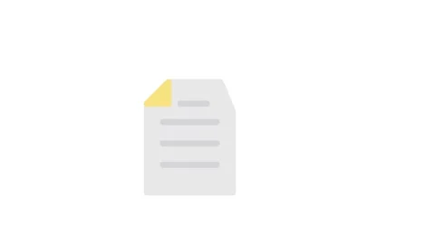 Document featuring a gear wheel alongside a sheet of paper, symbolizing tec.. Stock Footage 334100854