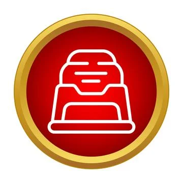 Document feeder flat line solid icon design Stock Illustration