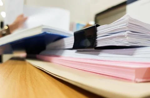 Document file and paper Document,Office and education concept design. Stock Photos