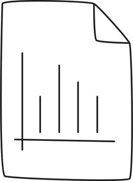 Document File with Chart Graphic Illustration Stockillustratie