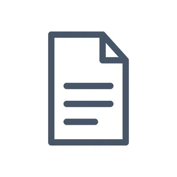 Document File Color Line Icon Editable Stroke Vector Symbol Stock Illustration