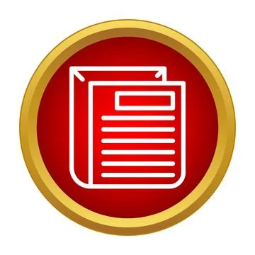 Document file data information icon in red circle 스톡 일러스트