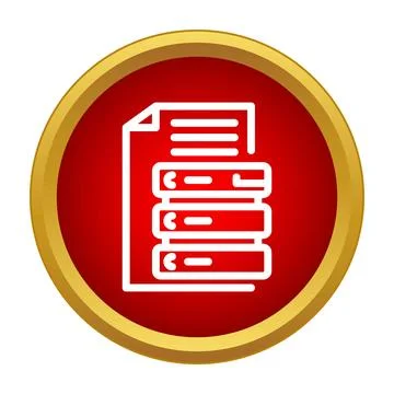 Document file data storage server database icon Illustration