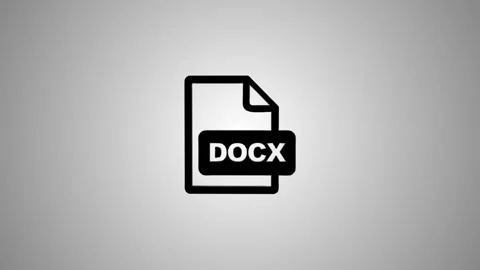 Document file docx motion graphic animation video clip, digital file format.. Stock Footage 346491035