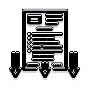 Document file downloading concept icon with arrows イラスト素材