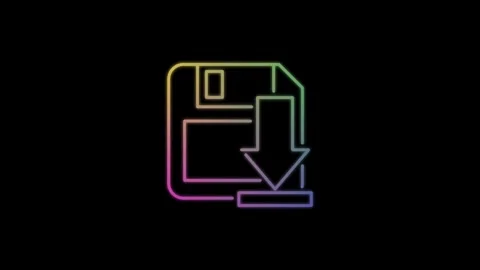 Document file downloading or transfer process with arrow icon animation. Stock Footage 304023425