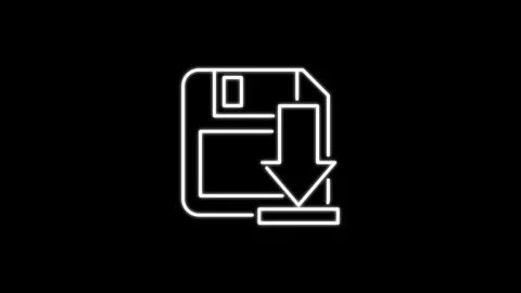 Document file downloading or transfer process with arrow icon animation. Stock Footage 304023429