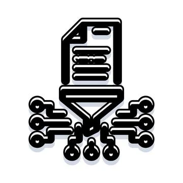 Document file filtering data processing system イラスト素材