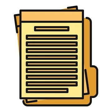 Document file folder organizing business data paperwork Stock Illustration