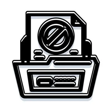 Document file folder with restricted access permission 스톡 일러스트