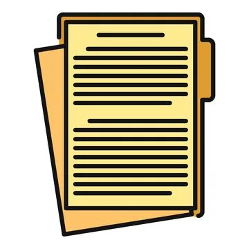 Document file folder storing important information and records Stock Illustration