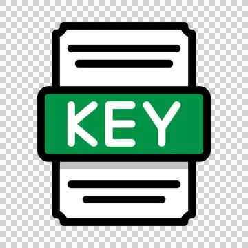 Document file format Keynote spreadsheet icon. with outline and color in the mid Stock Illustration
