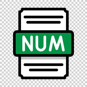 Document file format Number spreadsheet icon. with outline and color in the midd Stock Illustration