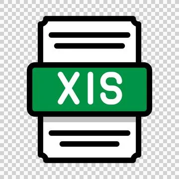 Document file format Xls spreadsheet icon. with outline and color in the middle. Stock Illustration