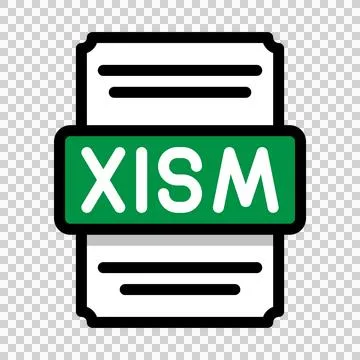 Document file format Xlsm spreadsheet icon. with outline and color in the middle Illustrazione stock