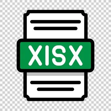 Document file format Xlsx spreadsheet icon. with outline and color in the middle Illustrazione stock