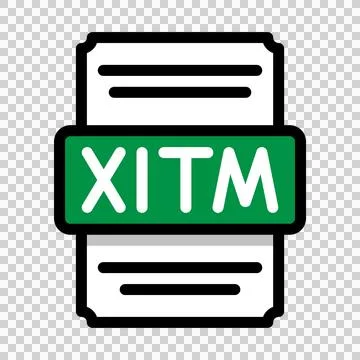 Document file format Xltm spreadsheet icon. with outline and color in the middle Illustrazione stock