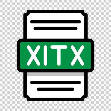 Document file format Xltx spreadsheet icon. with outline and color in the middle Stock Illustration