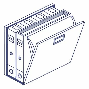 Document File Holder Office Stationery Vector Illustration Stock Illustration