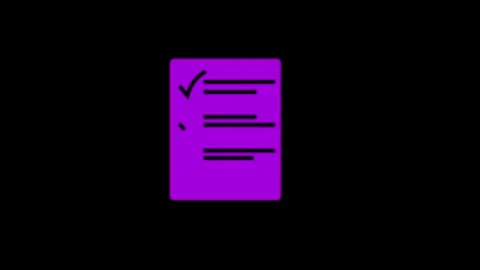 Document file icon animated	video Stock Footage 294938068