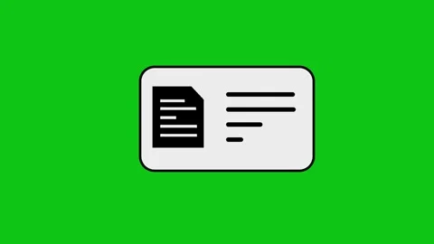 Document file icon animation with checkmark showing completion status on gr.. Stock Footage 346496671