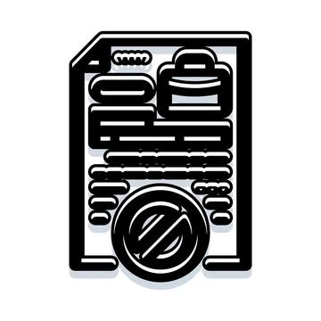Document file icon business data information transfer 库存插图