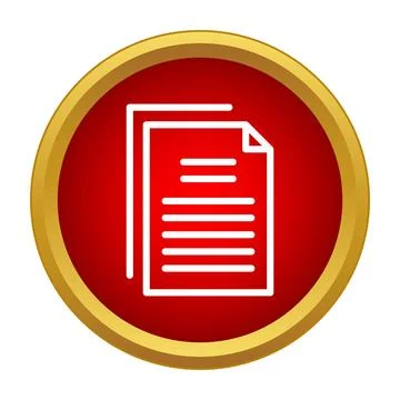 Document file icon button presenting information Stockillustratie