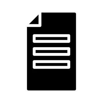 Document file icon. Concept of paperwork, data, and information. Illustrazione stock