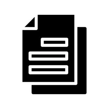Document file icon. Concept of paperwork, business, and office. Stock Illustration
