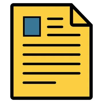 Document File Icon Flat Vector Illustration for Office and Business 스톡 일러스트