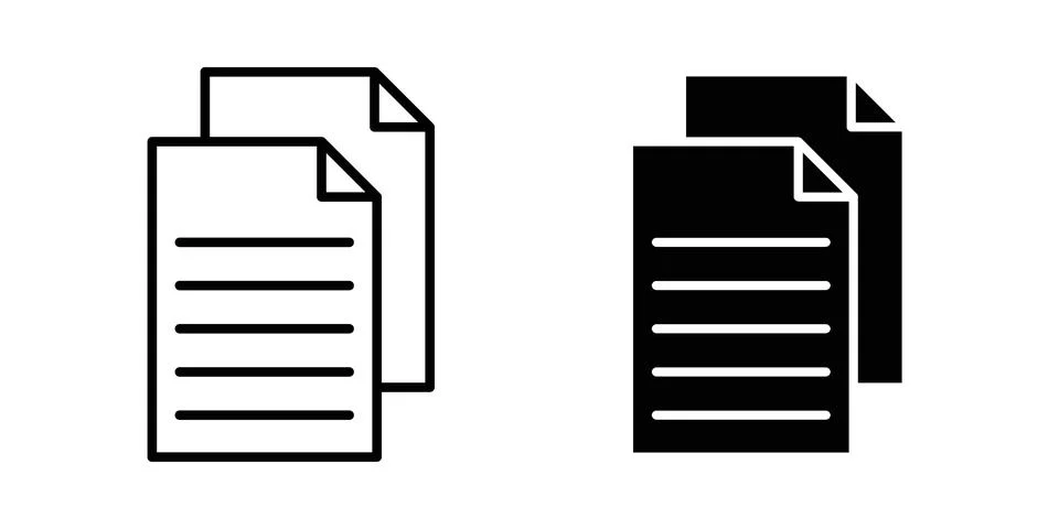 Document file icon Illustration set. Vector Eps10 for apps Stock Illustration