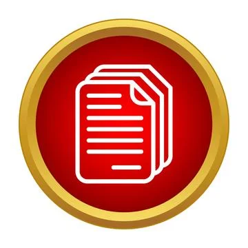 Document file icon on red button background イラスト素材