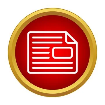 Document file icon representing news and information Stock Illustration