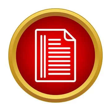 Document file icon representing paper information 스톡 일러스트