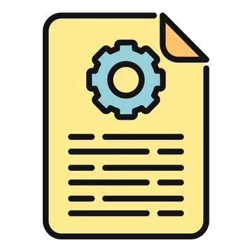 Document file icon representing settings and management 스톡 일러스트